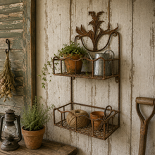 Metal shelf Palmu, rustic metal