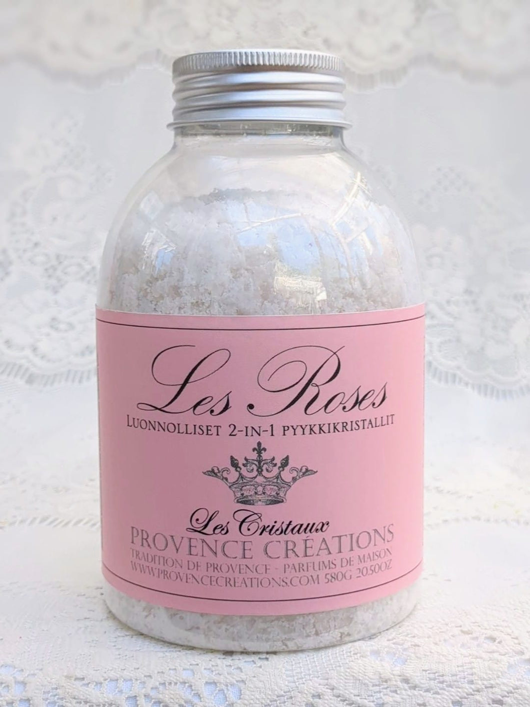 Pyykkikristallit, Les Roses, ruusut, Provence Créations, 580g Allergeeniton tuoksu