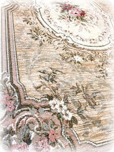 Koristeellinen pikkumatto kullankeltainen okra ruusukuvioinen La Petite Provence