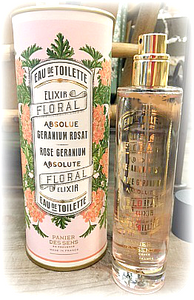 Ruusupelargonia eau de toilette Panier des Sens, raikas tuoksu iholle aidoista kukista, La Petite Provence